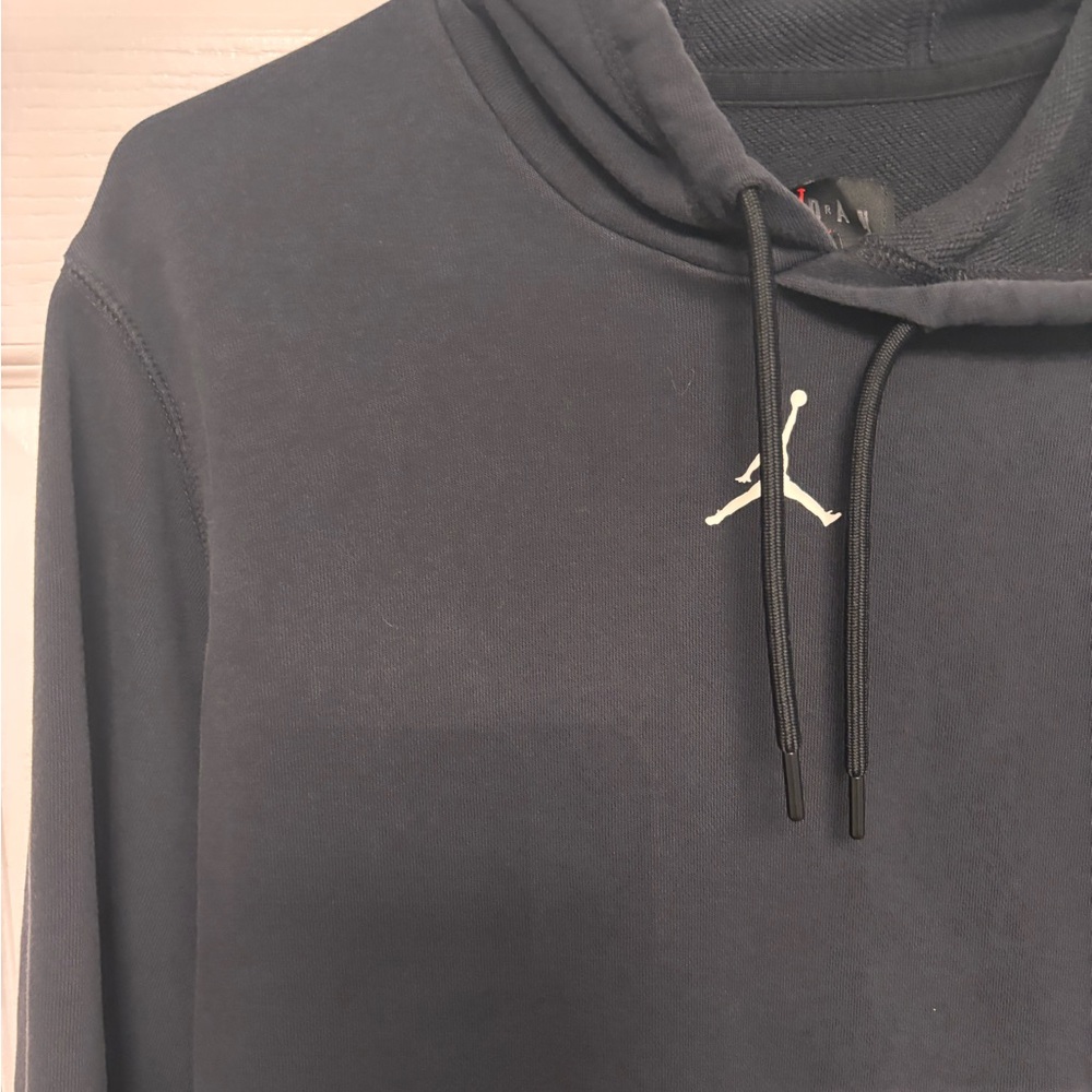 Jordan Black Hoodie with White Jumpman - Picture 2 of 11